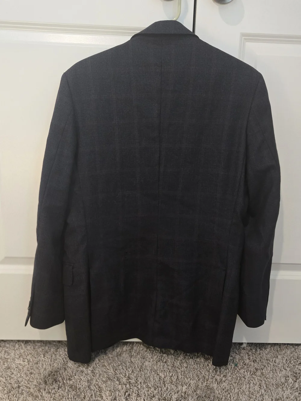 Men's Dark Charcoal Windowpane Blazer